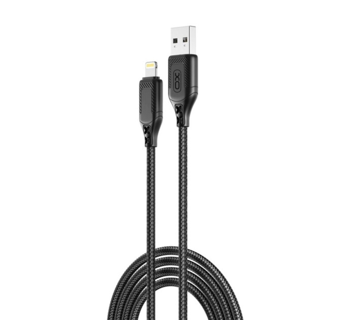 XO Кабель XO NB235 Zebra Series Braided USB - Lightning (M/M), 1 м, Black (6920680834211)