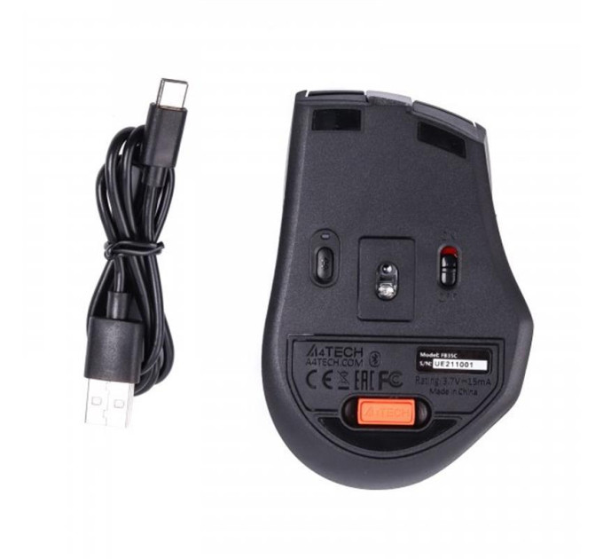 A4Tech Миша бездротова A4Tech Fstyler FB35C Smoky Grey USB
