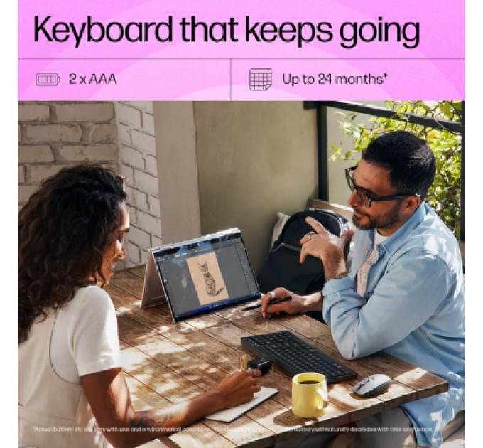 HP Клавіатура HP 460 Multi-Device Bluetooth UA Black (7N7B8AA)