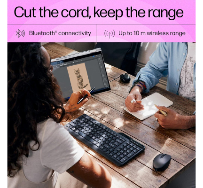 HP Клавіатура HP 460 Multi-Device Bluetooth UA Black (7N7B8AA)