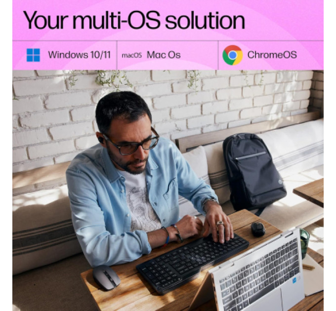 HP Клавіатура HP 460 Multi-Device Bluetooth UA Black (7N7B8AA)