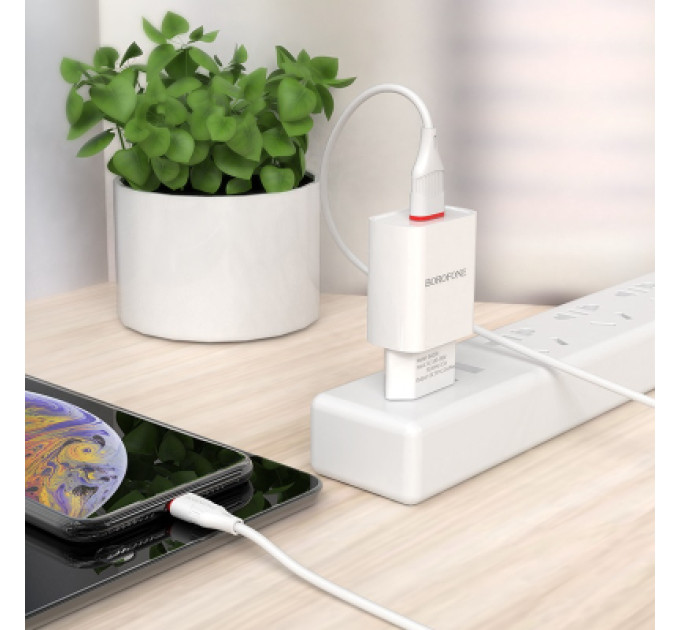 BOROFONE Зарядний пристрій BOROFONE BA20A Sharp USB 10.5W White (6931474700681)