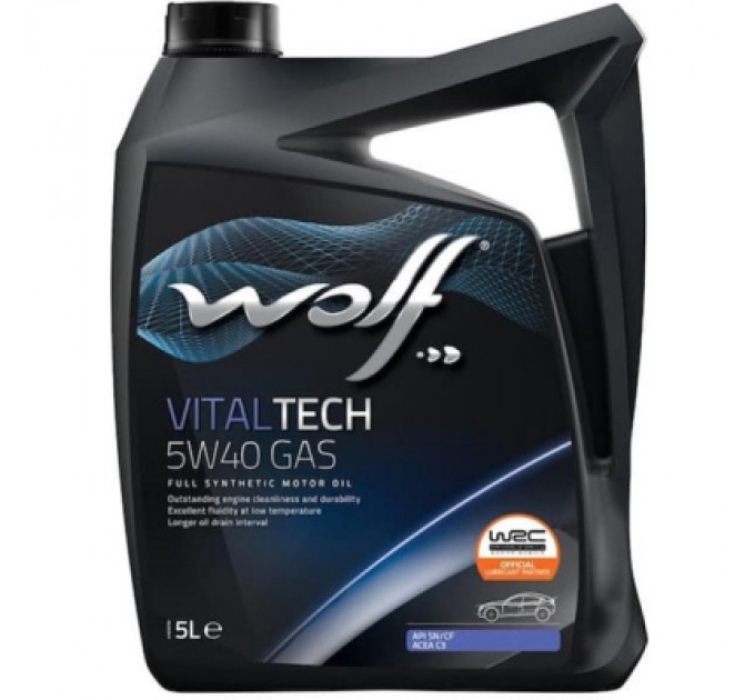 Wolf Моторна олива Wolf VITALTECH 5W40 GAS 5л (8326097)