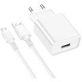 BOROFONE Зарядний пристрій BOROFONE BA74A Aspirer USB + cable USB to Micro 5P White (6974443388664)