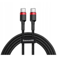 Дата кабель USB-C to USB-C 1.0m USB 3.1 3A red Baseus (CATKLF-G91)