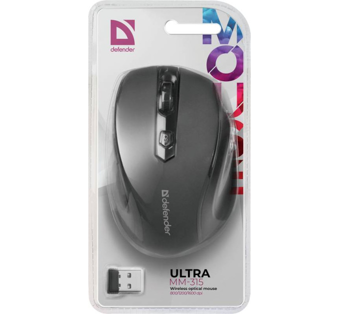 Defender Мишка Defender Ultra MM-315 Wireless Black (52315)