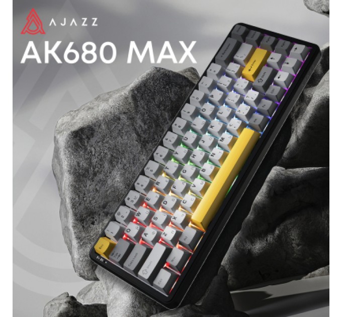 Ajazz Клавіатура Ajazz AK680 MAX Magnetic Switch RGB USB Black (AK680-M-BGY-AW)