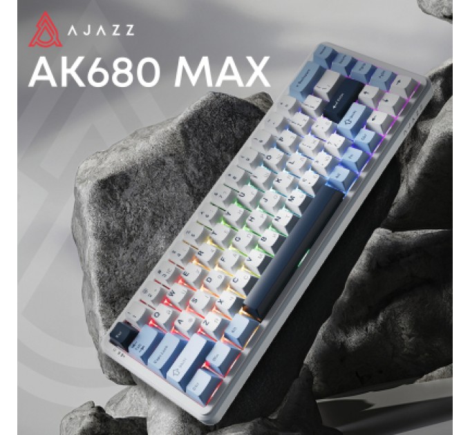 Ajazz Клавіатура Ajazz AK680 MAX Magnetic Switch RGB USB White (AK680-M-BWD-AW)