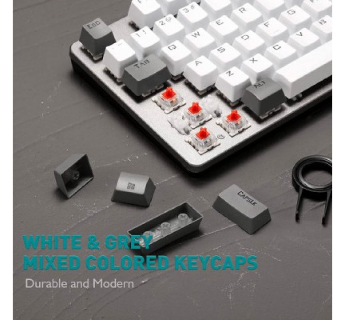 Aula Клавіатура Aula F3287 Keycap KRGD Blue USB UA Grey/White (6948391240954)