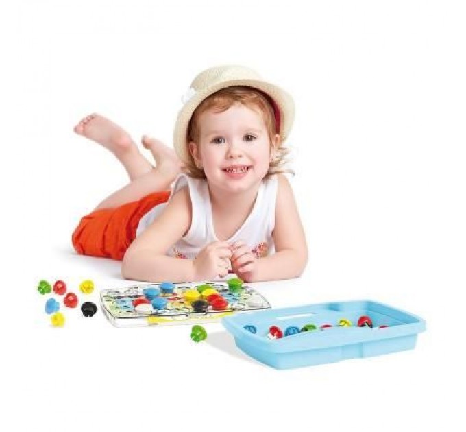 Quercetti Набір для творчості Quercetti Мозаїка 48 великих фішок + дошка-кейс (4210-Q)