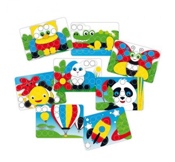 Quercetti Набір для творчості Quercetti Мозаїка 48 великих фішок + дошка-кейс (4210-Q)