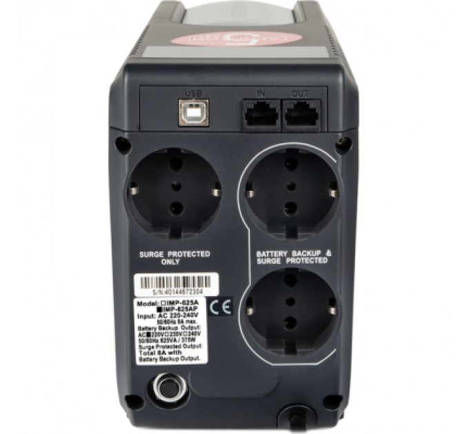 Powercom Пристрій безперебійного живлення Powercom IMP-625AP LED (IMP-625AP Schuko)