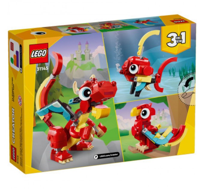 LEGO Конструктор LEGO Creator Червоний Дракон 149 деталей (31145)