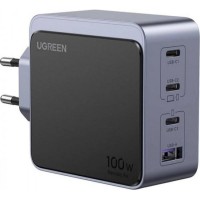 Зарядний пристрій Ugreen 4xUSB 100W (3xUSB-C+USB-A) Gan Nexode Fast Charger Grey X553 (35043)