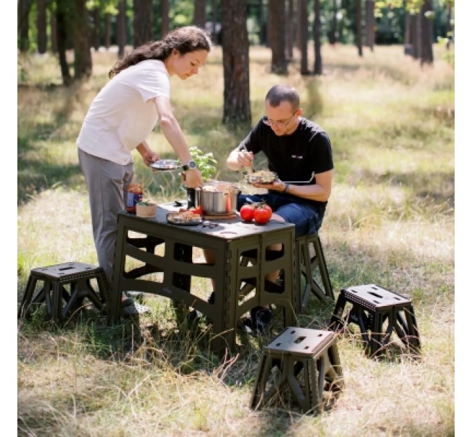 Tribe Стілець складаний Tribe Camp Chair Low пластиковий Olive (T-EF-0001-olive)