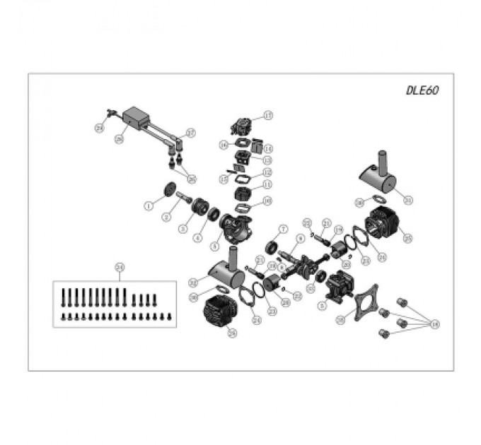 DLE Двигун для дрона DLE 60 (DLE 60)