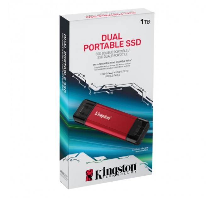 Kingston Накопичувач SSD USB Type-C 1TB Dual Portable Kingston (SPSD/1TB)