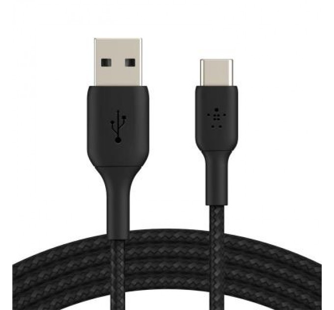 Belkin Дата кабель USB 2.0 AM to Type-C 2.0m BRAIDED black Belkin (CAB002BT2MBK)