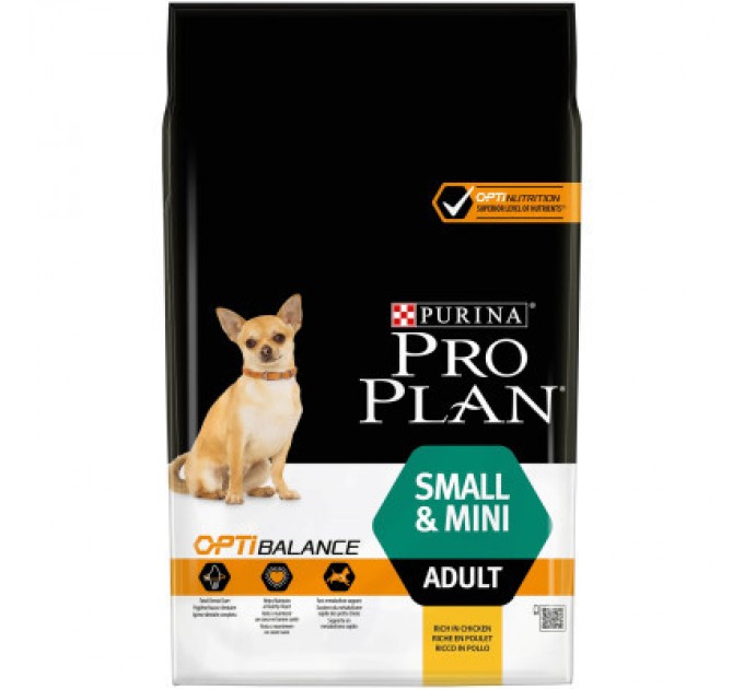 Purina Pro Plan Сухий корм для собак Purina Pro Plan Dog Small&Mini Adult з куркою і рисом 7 кг (7613035123458)