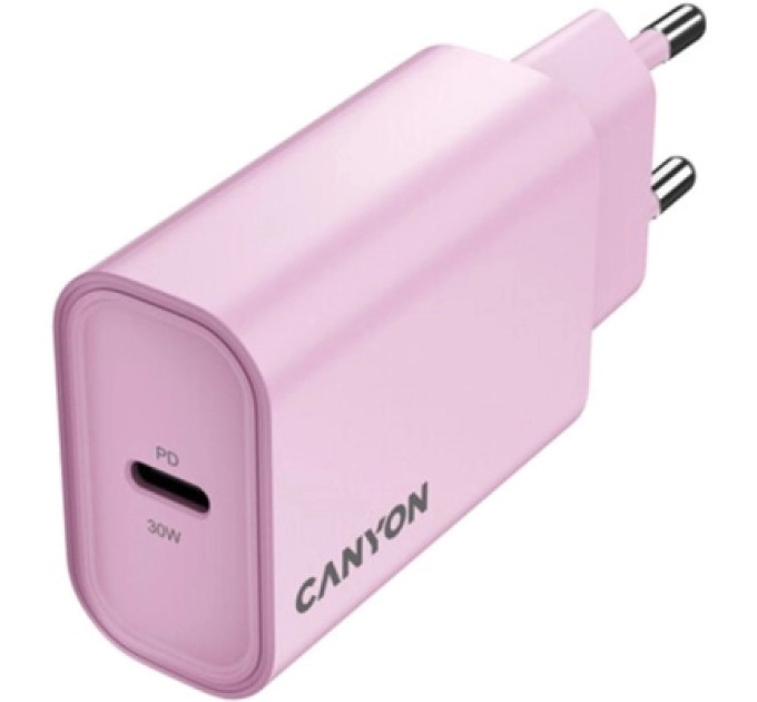 Canyon Зарядний пристрій Canyon 30CL OnCharge USB-C PD30W Pink (CNE-CHA30CLPK)