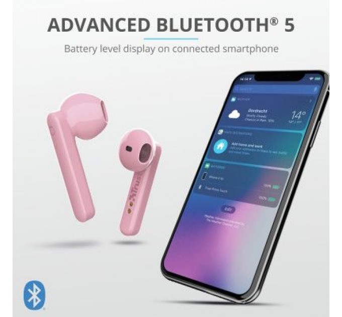 Trust Навушники Trust Primo Touch True Wireless Mic Pink (23782)