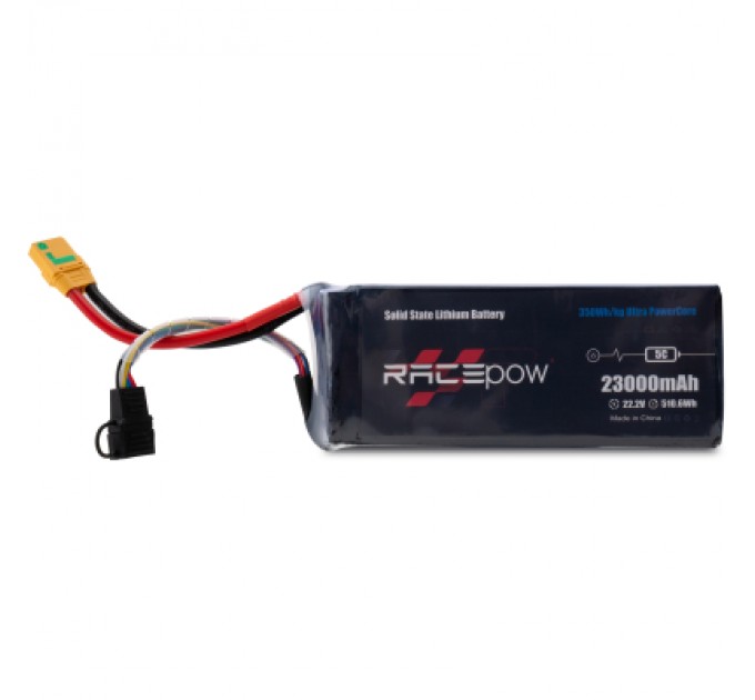 RacePow Акумулятор для дрона RacePow 350Wh/kg 23Ah 6S 22.2V 5C XT90S (350WHKG-23Ah-6S-5C)