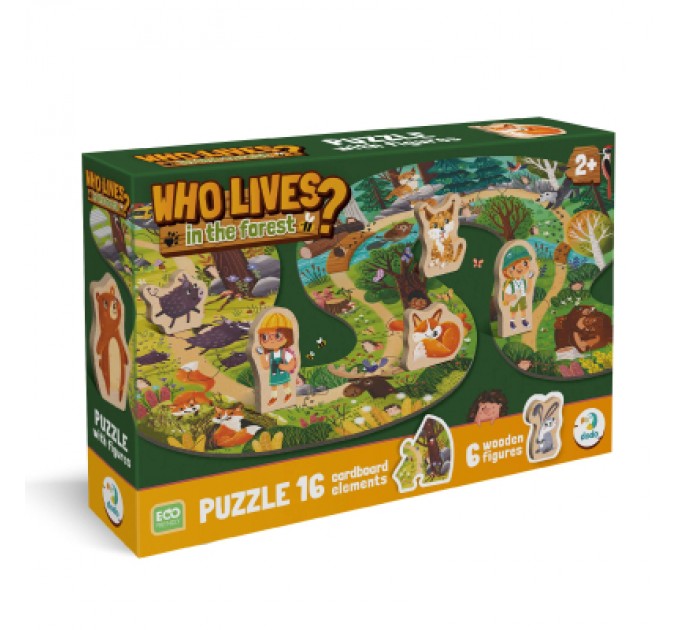 DoDo Пазл DoDo Хто живе в лісі? (300608)