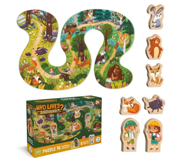 DoDo Пазл DoDo Хто живе в лісі? (300608)