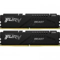 Kingston Fury (ex.HyperX) Модуль пам'яті для комп'ютера DDR5 128GB (2x64GB) 5600 MHz Beast Black Kingston Fury (ex.HyperX) (KF556C40BBK2-128)