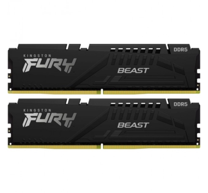 Kingston Fury (ex.HyperX) Модуль пам'яті для комп'ютера DDR5 128GB (2x64GB) 5600 MHz Beast Black Kingston Fury (ex.HyperX) (KF556C40BBK2-128)