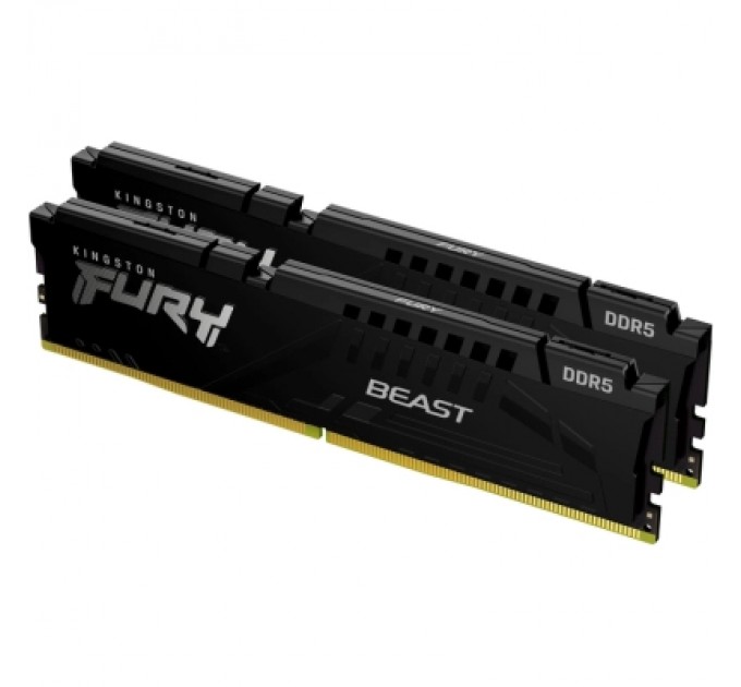 Kingston Fury (ex.HyperX) Модуль пам'яті для комп'ютера DDR5 128GB (2x64GB) 5600 MHz Beast Black Kingston Fury (ex.HyperX) (KF556C40BBK2-128)