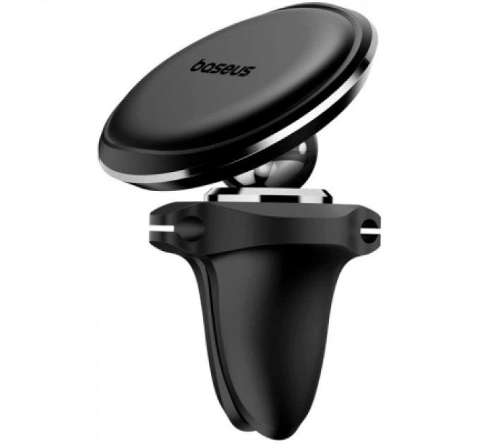 Baseus Універсальний автотримач Baseus Magnetic Car Mount Phone Holder with Cable Clip Air Vent Version Cluster Black (C40141201113-00)