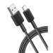 Anker Дата кабель USB 2.0 AM to USB-C 1.8m nylon 322 black Anker (A81H6G11)