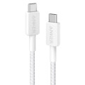 Anker Дата кабель USB-C to USB-C 0.9m nylon 322 white Anker (A81F5H21/A81F5G21)