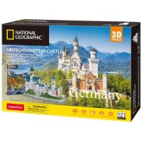 Пазл Cubic Fun Тривимірна головоломка-конструктор National Geographic Замок Нойшванштайн (DS0990h)