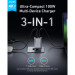 Anker Зарядний пристрій Anker GaNPrime 100W 2xUSB-C PD + 1xUSB-A Foldable Silver (A2688341)