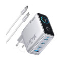 Anker Зарядний пристрій Anker Laptop GaN 140W 3xUSB-C PD3.1 + USB-A + display + cable Silver (B2697G41)