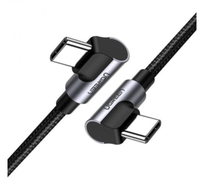 Ugreen Дата кабель USB-C to USB-C 2.0m 3A 60W US323 90-degree Black Ugreen (70531)