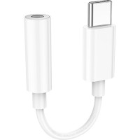 Адаптер USB-C M to 3.5mm F LS35 white HOCO (6931474790767)