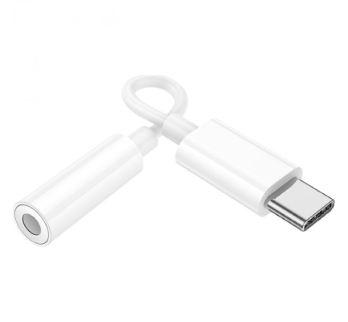 HOCO Адаптер USB-C M to 3.5mm F LS35 white HOCO (6931474790767)