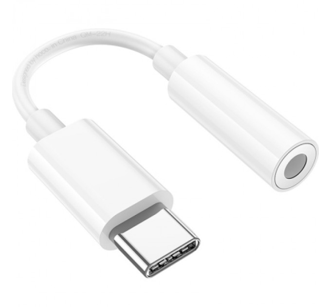 HOCO Адаптер USB-C M to 3.5mm F LS35 white HOCO (6931474790767)