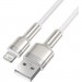 Baseus Дата кабель USB 2.0 AM to Lightning 1.0m Cafule Series Metal 2.4A White Baseus (CALJK-A02)