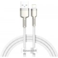 Baseus Дата кабель USB 2.0 AM to Lightning 1.0m Cafule Series Metal 2.4A White Baseus (CALJK-A02)