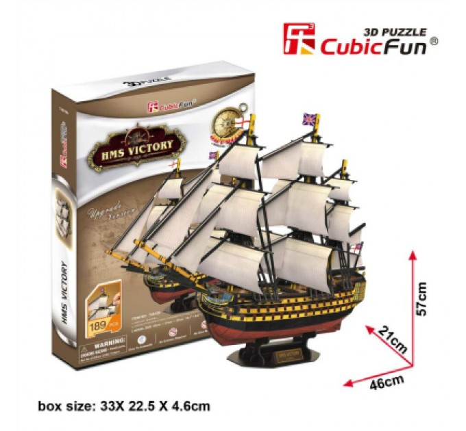 Cubic Fun Пазл Cubic Fun Тривимірна головоломка-конструктор HMS Victory (T4019h)