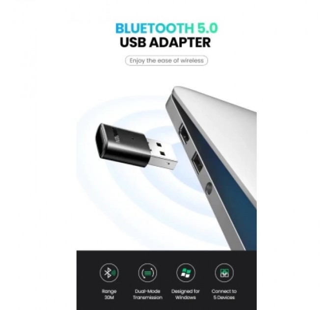 Ugreen Bluetooth-адаптер UGREEN CM390 USB Bluetooth 5.0 Adapter (80889)