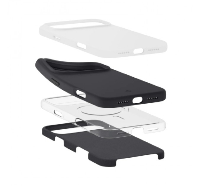 Spigen Чохол до мобільного телефона Spigen Silicone Fit MagFit iPhone 17 Pro Max Black (ACS10270)