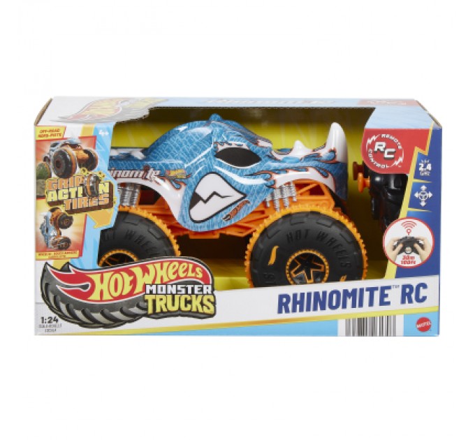 Hot Wheels Радіокерована іграшка Hot Wheels Автомодель Monster Trucks Rhinomite 1:15 (JBK11)