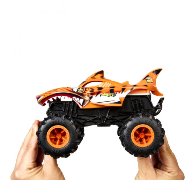 Hot Wheels Радіокерована іграшка Hot Wheels Автомодель Monster Trucks Тигроакула 1:24 (HNV03)