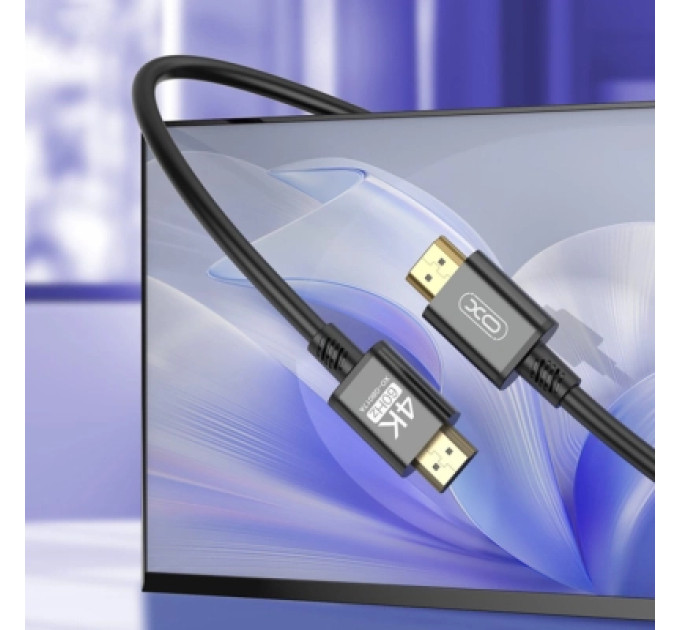 XO Кабель мультимедійний HDMI to HDMI 3.0m v2.0 black XO (GB017A-HDMI.tranish)