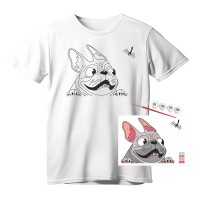 Набір для творчості Rosa футболка-розмальовка, Мопс, бавовна 100, розмір S (4823098542087)